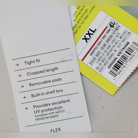 All In Motion Women's Cropped Shelf Tank Bra - Picture 5 of 5